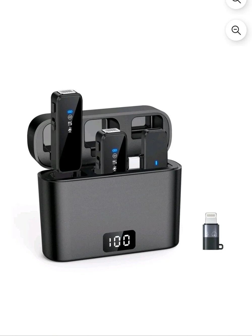 Wireless Lavalier Microphone Lapel Mic - Black